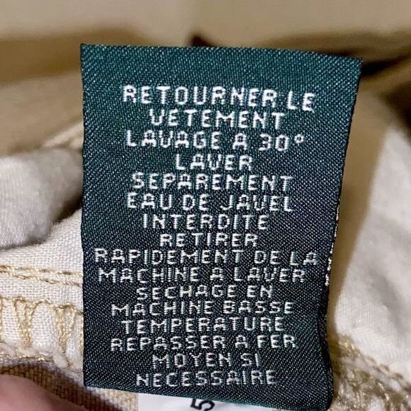 Women’s Vintage Ralph Lauren belted 100% cotton beige mini jean Skirt size 6 - Picture 9 of 13